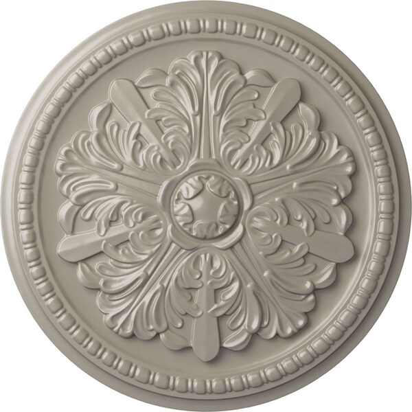 Ekena Millwork Swindon Ceiling Medallion (Fits Canopies up to 2 7/8"), Hnd-Painted Pearl White, 16 7/8"OD x 1 1/2"P CM16SWPWS - main
